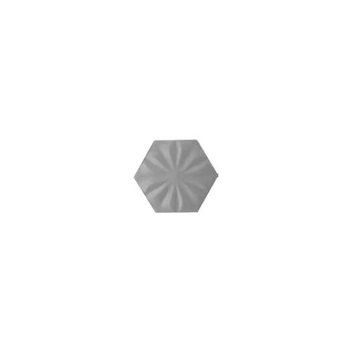 Hexagon Flower Gri - Q-Dekor
